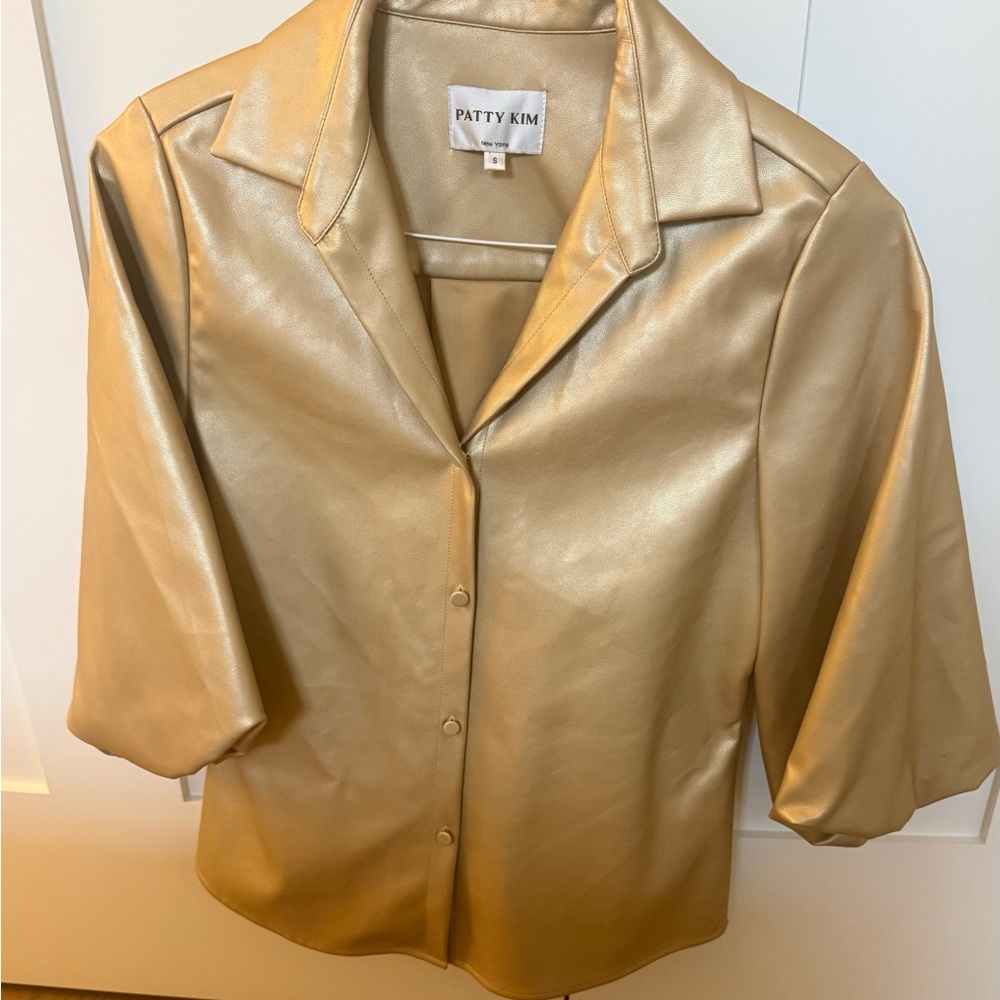 Patty Kim Lustrous Gold Suit Jacket